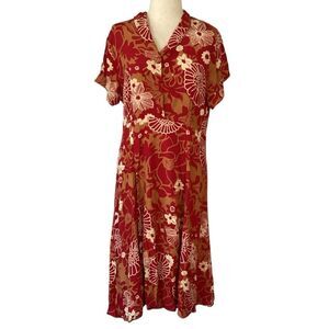Loco Lindo VTG 1940’s Style Retro Dress Short Sleeve Women’s XL